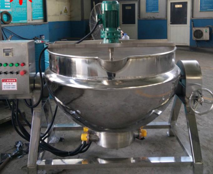 Reliable Stainless Steel Steam Jacketed Kettle / Electric Cooking Pan 0