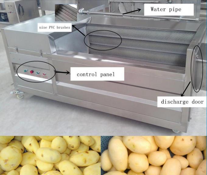 Industrial Ginger Washing And Peeling Machines For Vegetable Cleaning 0