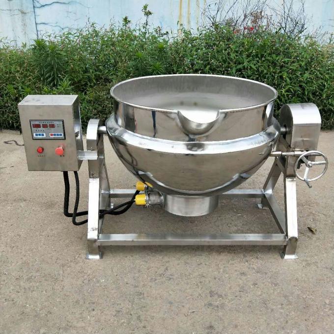 Industrial 500 Liter Steam Cooking Kettle , Double Jacketed Steam Kettle 0