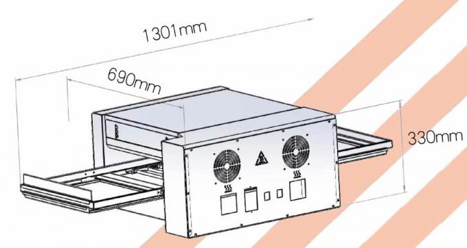 Electric Pizza Oven Food Industry Machines With Conveyor Belt 80kg Net Weight 0