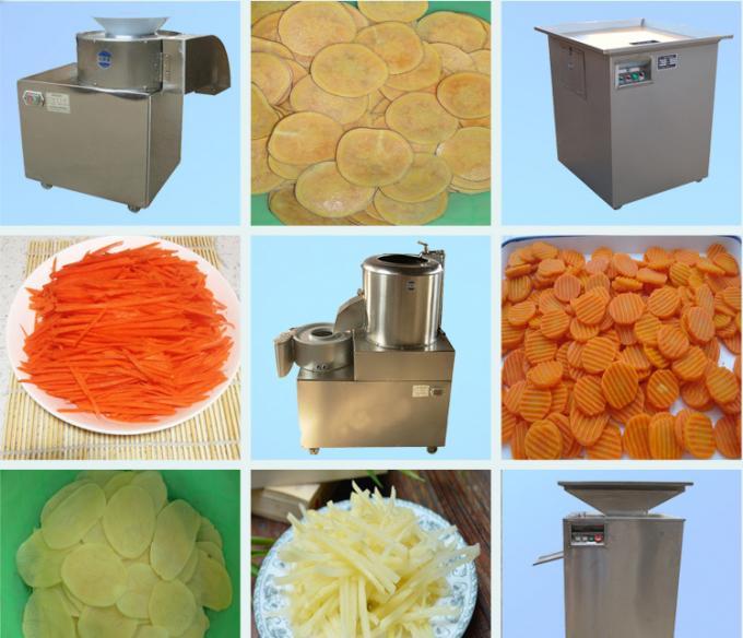 Thickness Adjustable 0.75kw 400kg/H Potato Cutting Machine 0