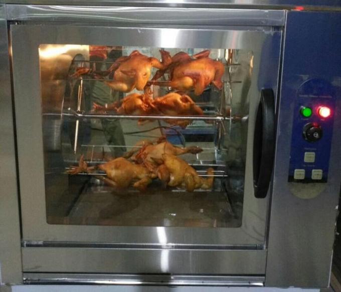 ISO Food Industry Machines Stainless Steel Omni Directional Rotary Rotisserie 0