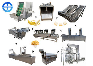 Capacity 150kg/H Banana Chips Making Machine Easy Operation With Large Output