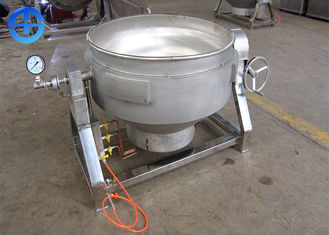 High Thermal Efficiency Electric Jacketed Kettle , Jacketed Boiling Pan With Mixer