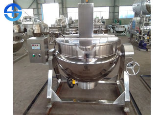 Industrial 500 Liter Steam Cooking Kettle , Double Jacketed Steam Kettle