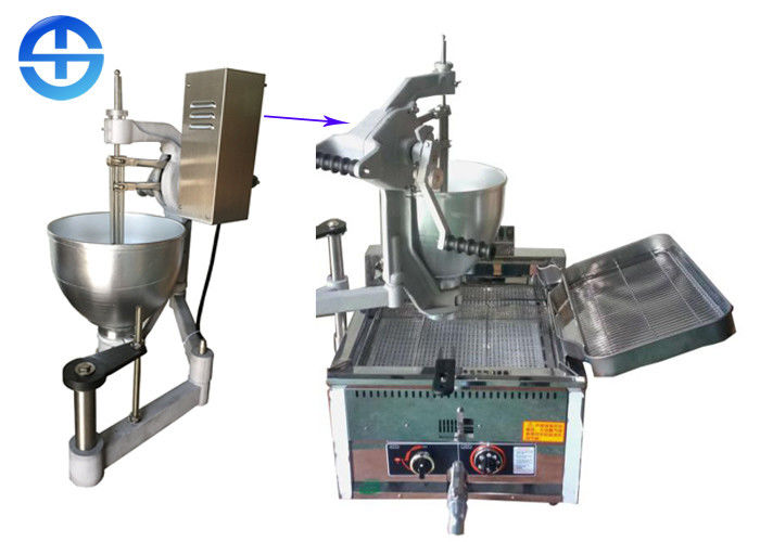 China Versatile Mini Donut Fryer Machine , Gas Donut Machine 3 Molds 450 PCS/H factory