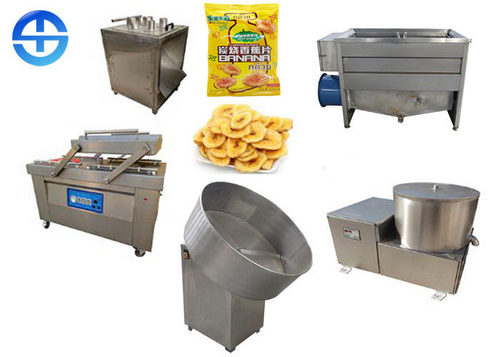 China 200KG/H Potato Chips Production Line Semi Automatic Plantain Chips Frying Machine factory