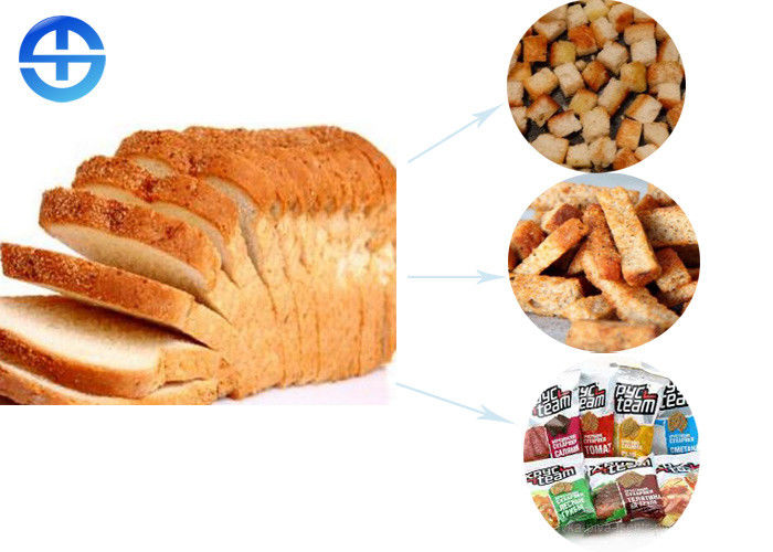 Hygienic Bread Crouton Machine , Automatic Cube Cutting Machine Easy Clean