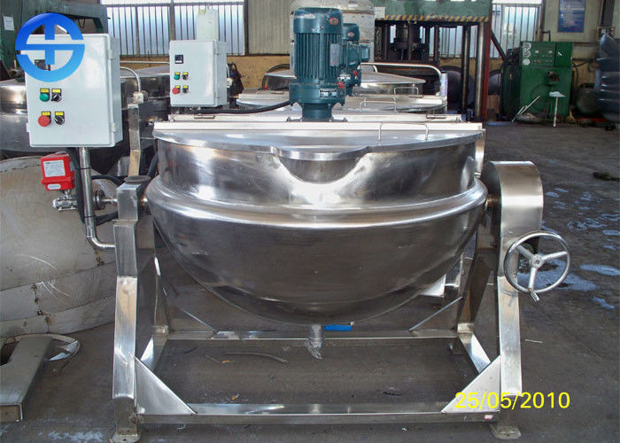 China Tilting Electric Jacketed Kettle 304 Stainless Steel Material With Mixer factory