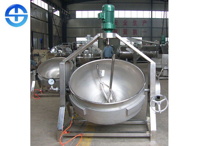 China Double Jacketed Steam Kettle , Industrial Steam Jacketed Kettle With Agitator factory