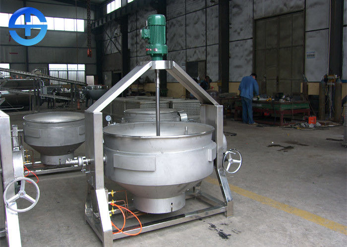 China Energy Saving Electric Jacketed Kettle 300 Liter Steam Industrial Cooking Kettles factory