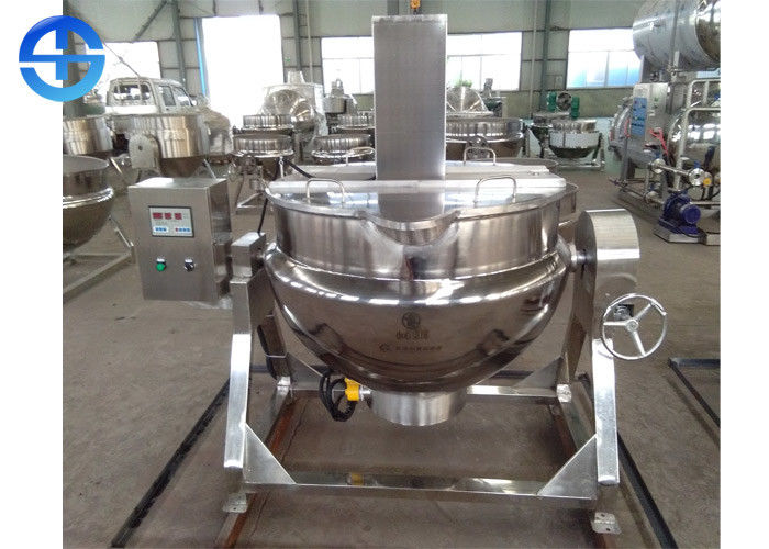 China Industrial 500 Liter Steam Cooking Kettle , Double Jacketed Steam Kettle factory