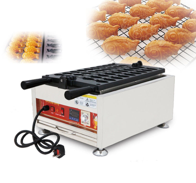 buy 3.2kw Power Commercial Snack Food Goldfish Waffle Machine 690 * 380 * 290mm online manufacturer
