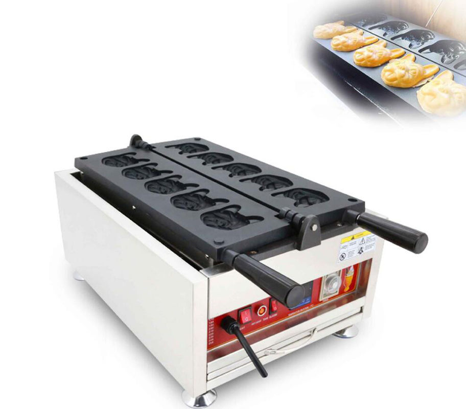 China Dog Head Shape Waffle Maker Machine Digital Bulldog Head Shape Taiyaki Machine factory